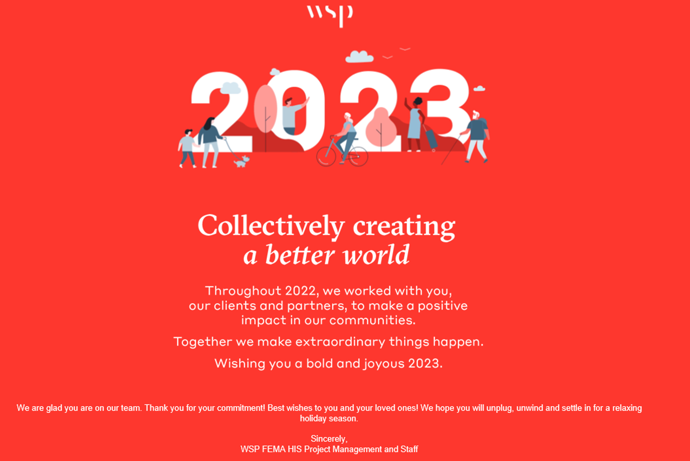 Thank You Holiday Greetings From WSP WSP USA Inspection Services Thank You Holiday Greetings From WSP WSP USA Inspection Services